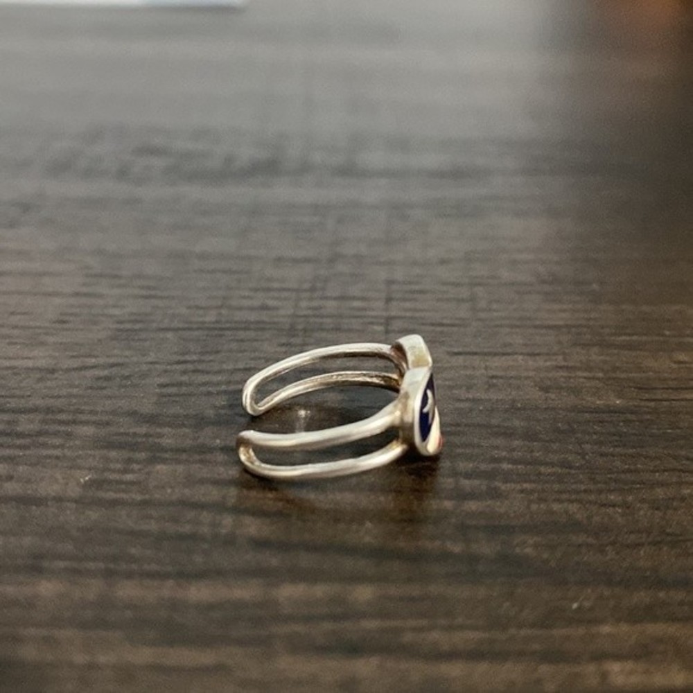 Avon Sterling Silver Heart Flag Toe Ring - Picture 3 of 5